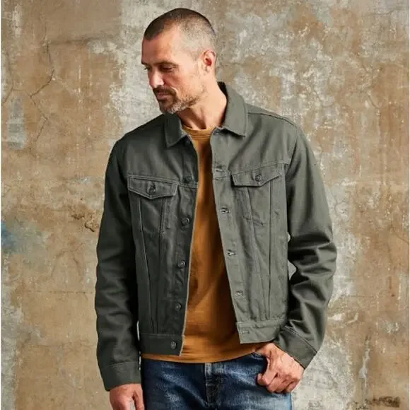 Line of Trade The Montana Canvas Trucker Jacket Ranger Green - Picture 14 of 15